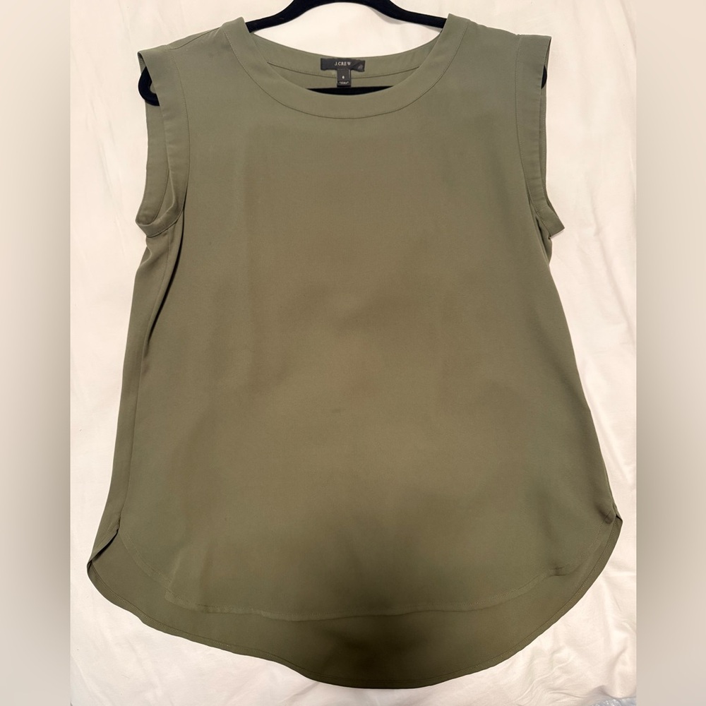 JCrew Olive Green Sleeveless Top